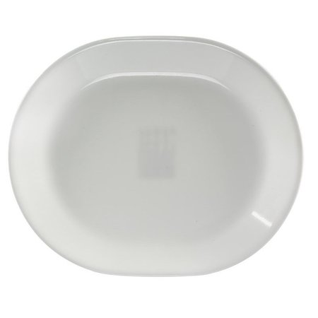 CORELLE White Glass Winter Frost White Serving Platter 12-1/2 in. D , 3PK 6003110